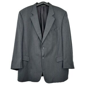 Jack Victor x Rochester Big & Tall Charcoal Gray Classic Wool Blazer sz 50